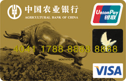 農(nóng)業(yè)銀行金穗公務卡(Visa)