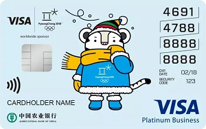 農(nóng)行Visa2018冬奧會(huì)主題信用卡 白金卡